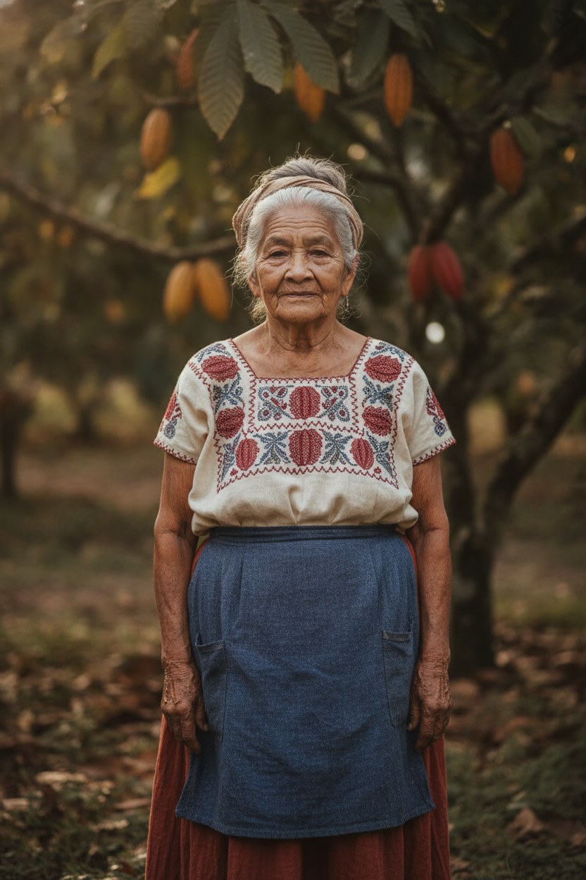 Doña Amalia Ruíz Chandomí, primera generación de la finca
